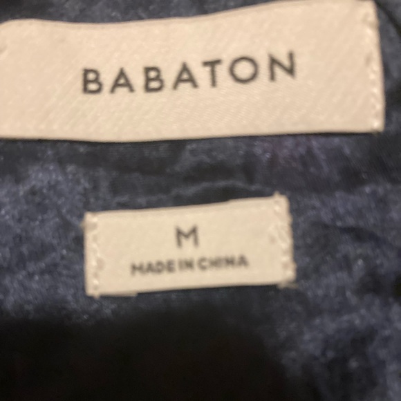 Aritzia Babaton Model Mini Dress Silk Navy - Picture 6 of 6